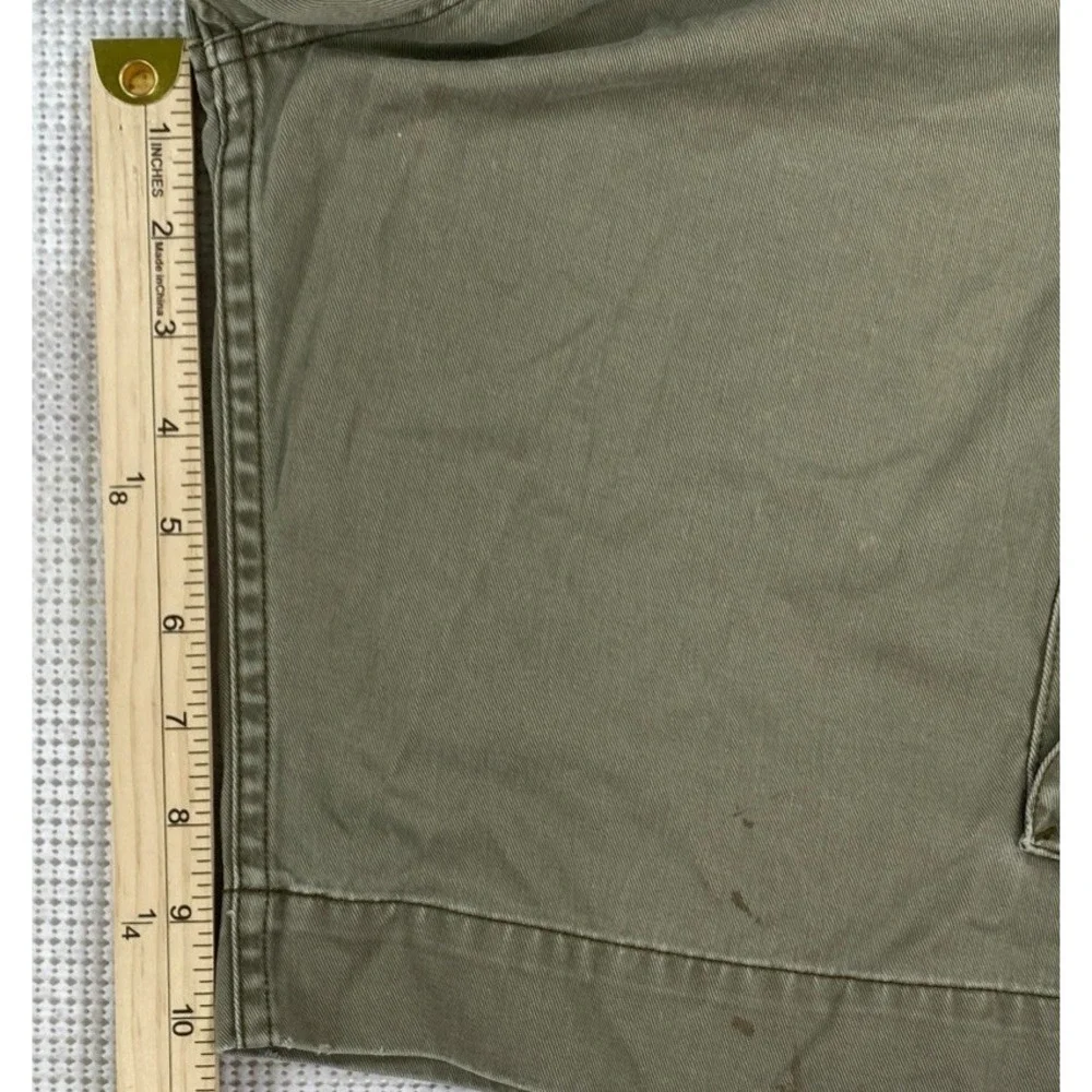 Polo Ralph Lauren 67 Chino Cargo Shorts Green Distressed Men's 35 10
